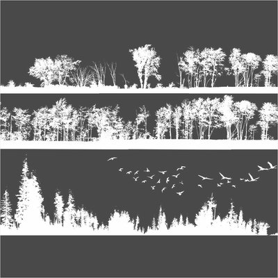 Underglaze Transfer - Forest Silhouette