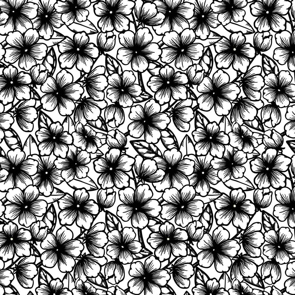 Underglaze Transfer - Flower, Buds &amp; Blossom