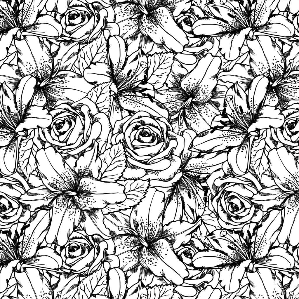 Underglaze Transfer - Flower, Lilly &amp; Rose