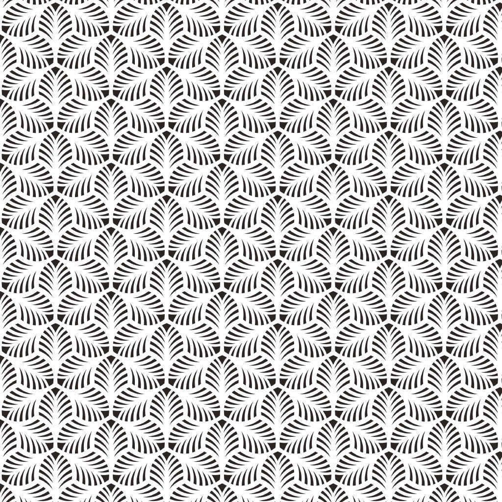 Underglaze Transfer - Pattern, Palm  Leaves