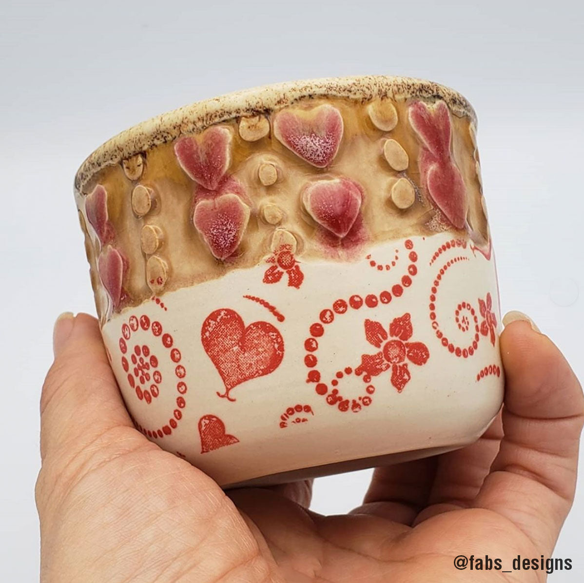 Underglaze Transfer - Pattern, Swirly Heart