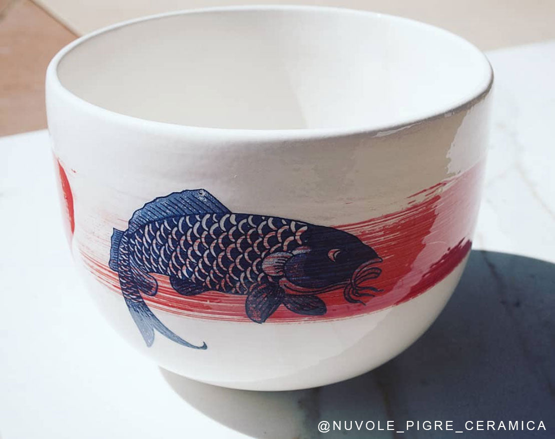 Underglaze Transfer - Carp 4