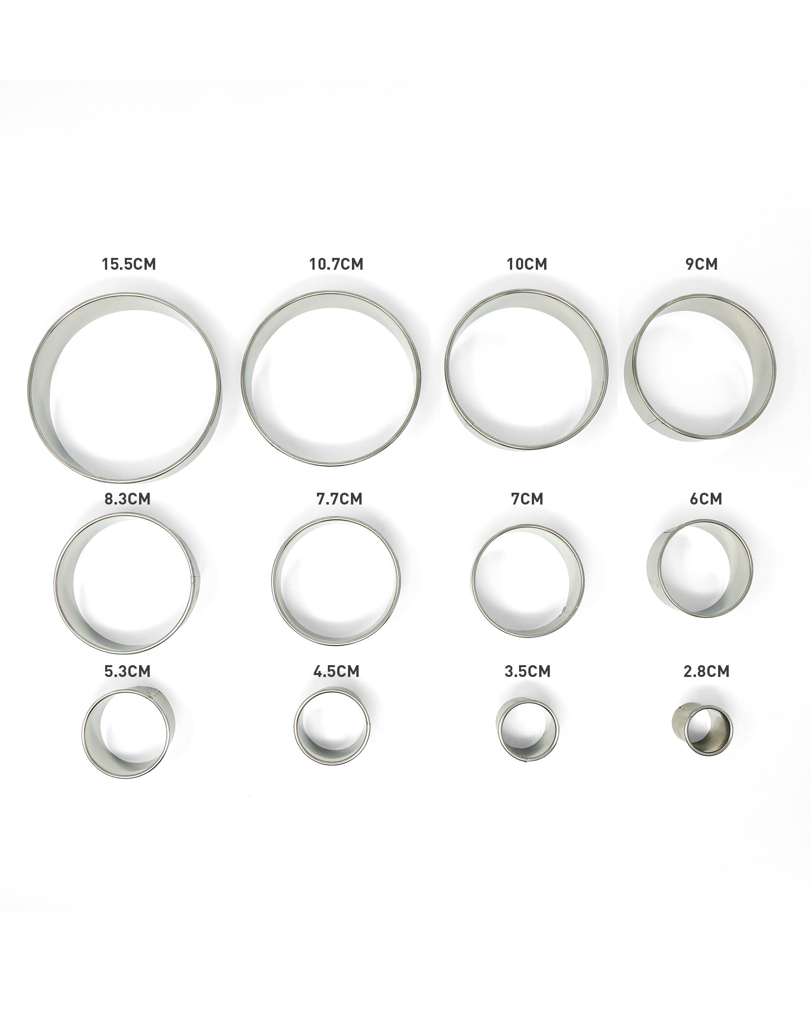 12 Pieces Round Cutter