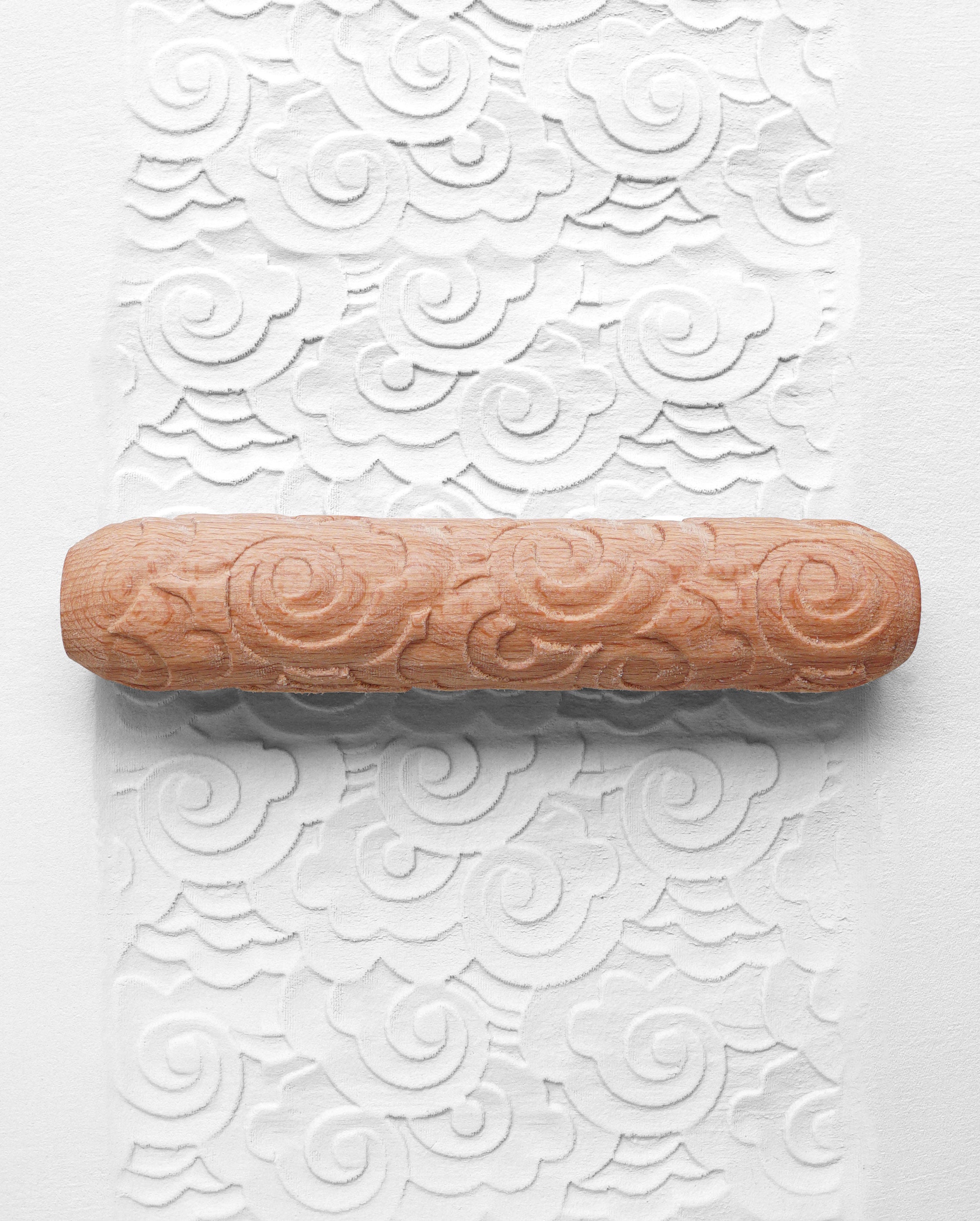 Clay Texture Roller - Palm Leaf - Sanbao Studio - ChinaClayArt