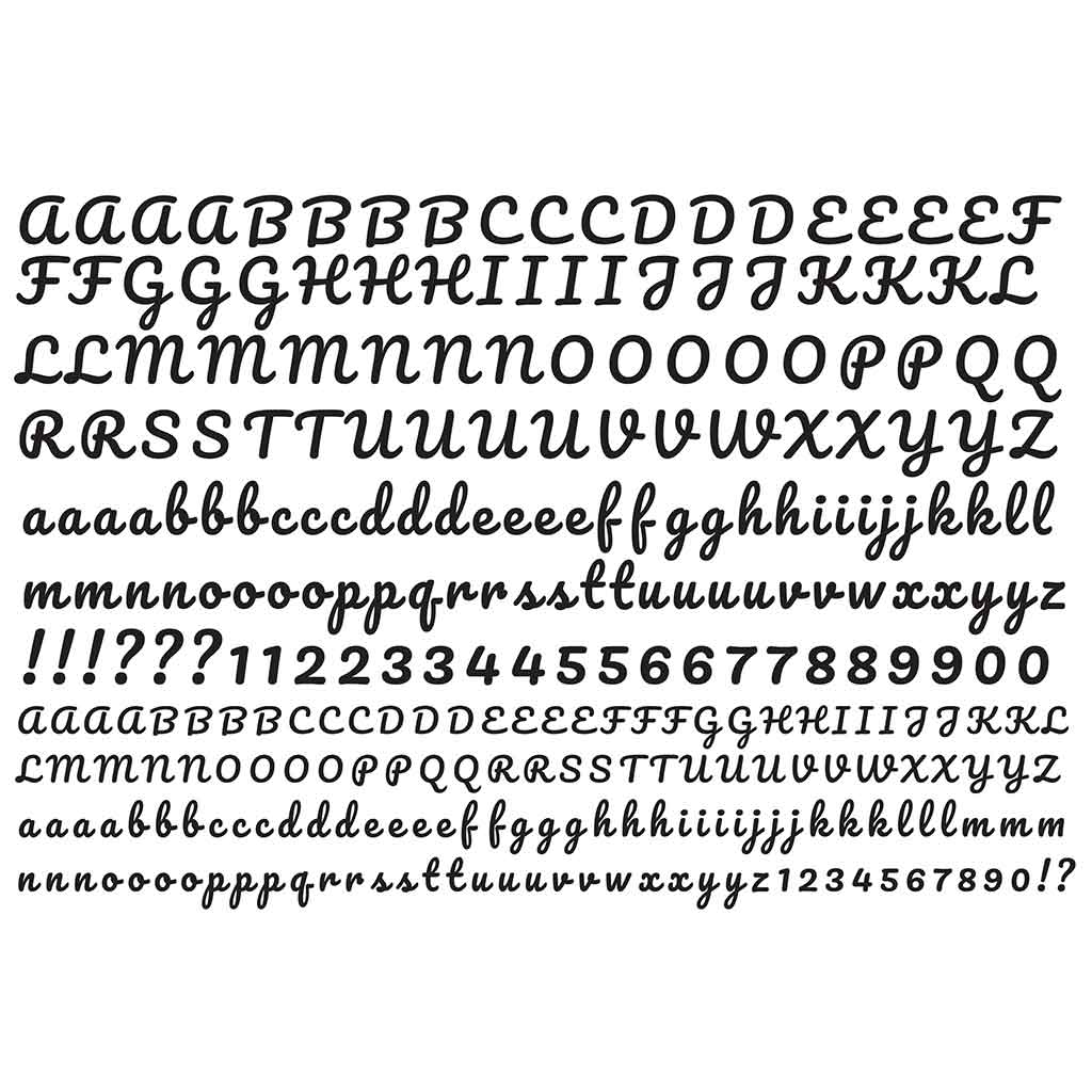 Underglaze Transfer - Font Letter Handwriting