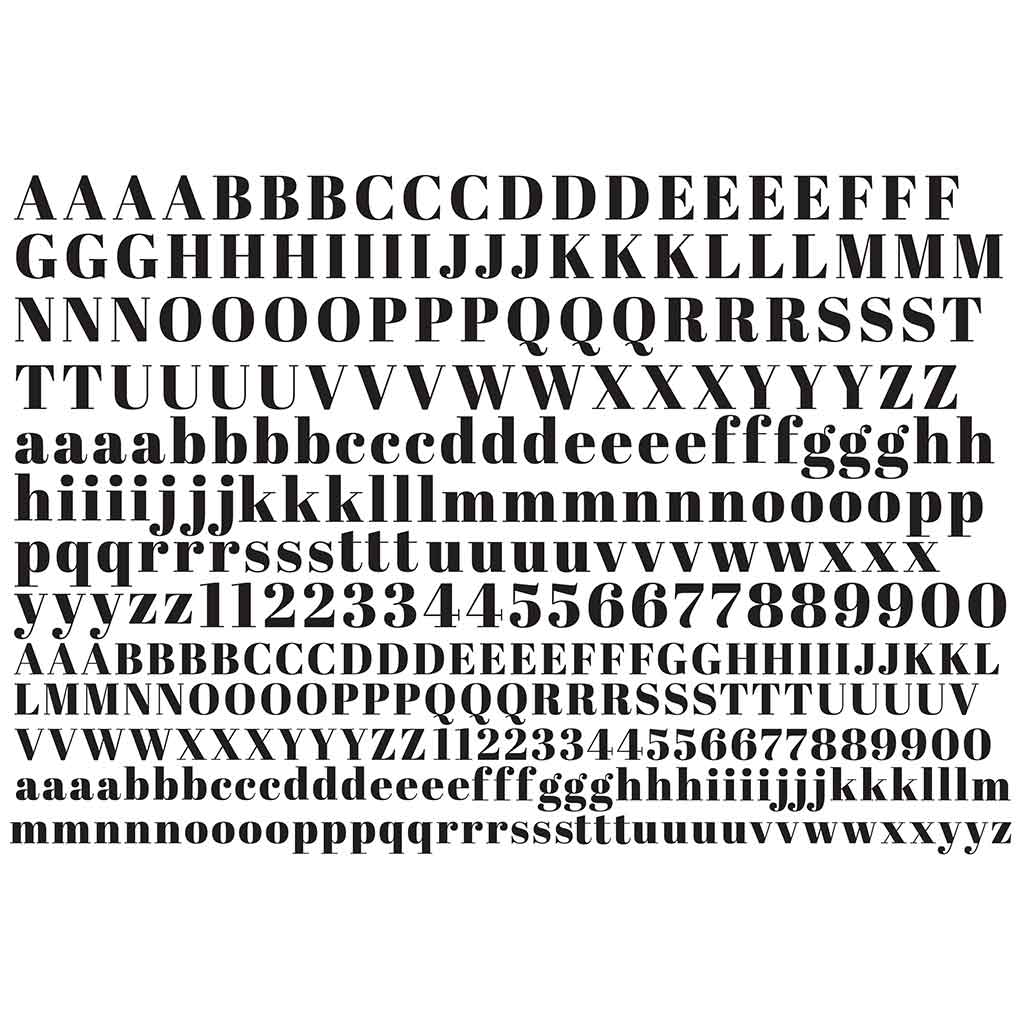 Underglaze Transfer - Font Letter Serif