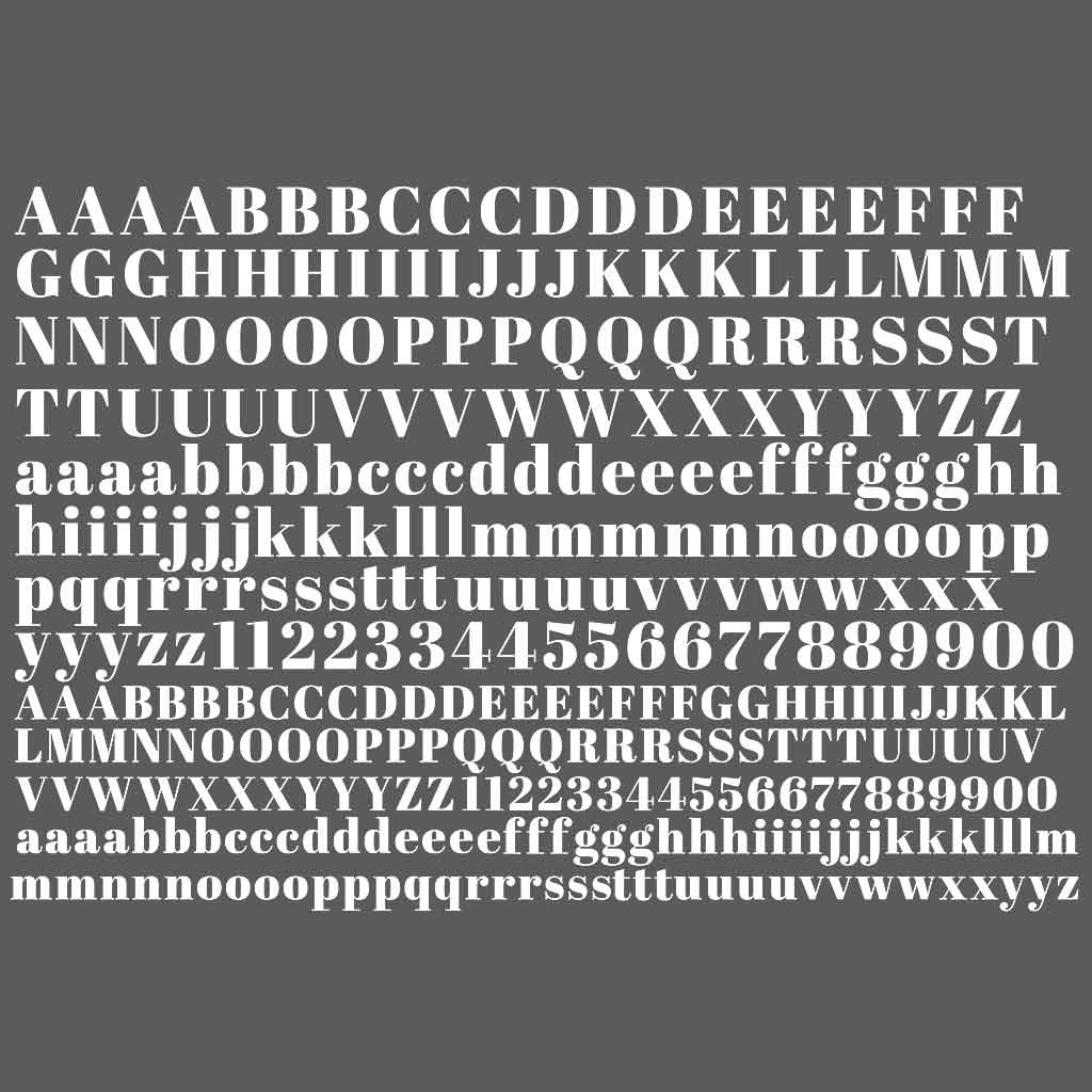 Underglaze Transfer - Font Letter Serif