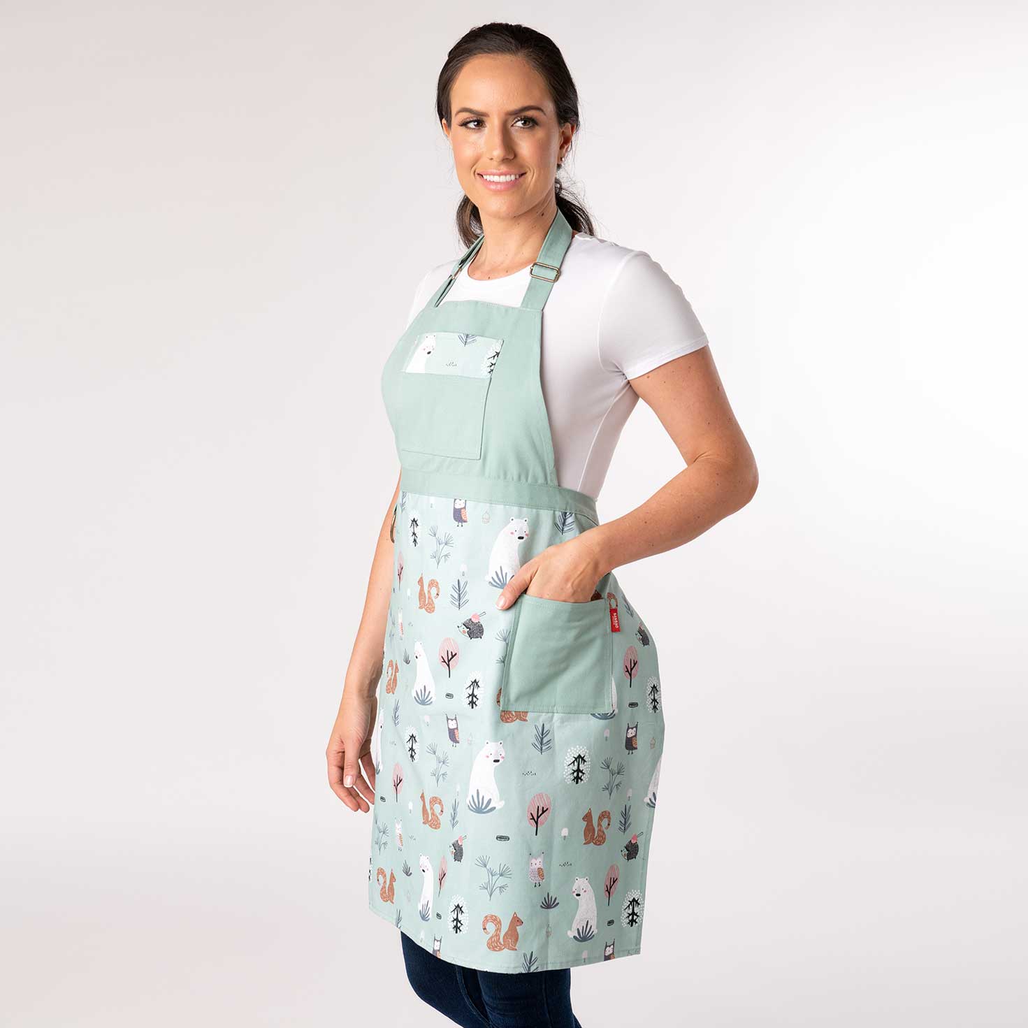 Split leg Pottery Apron - Forest Animal