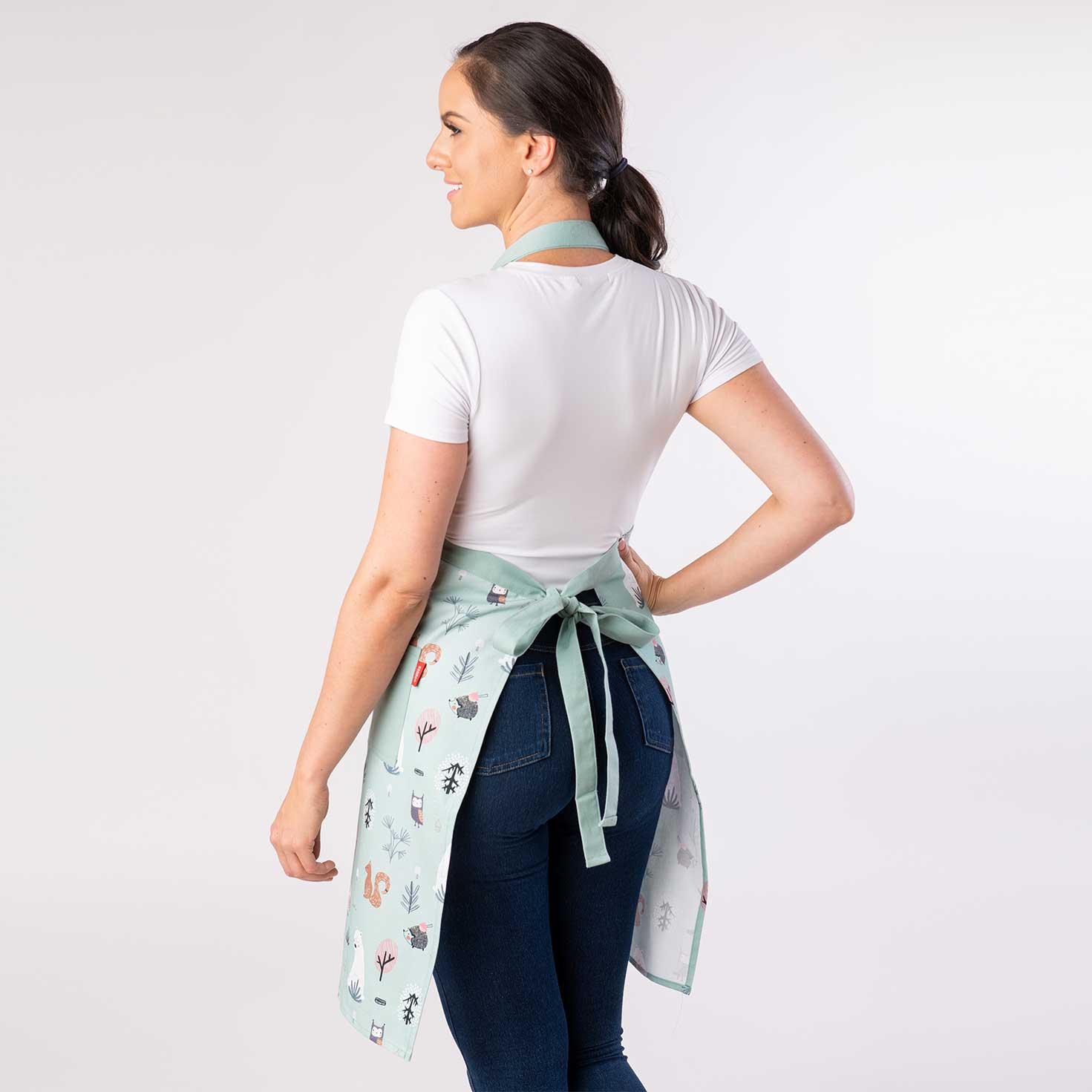 Split leg Pottery Apron - Forest Animal