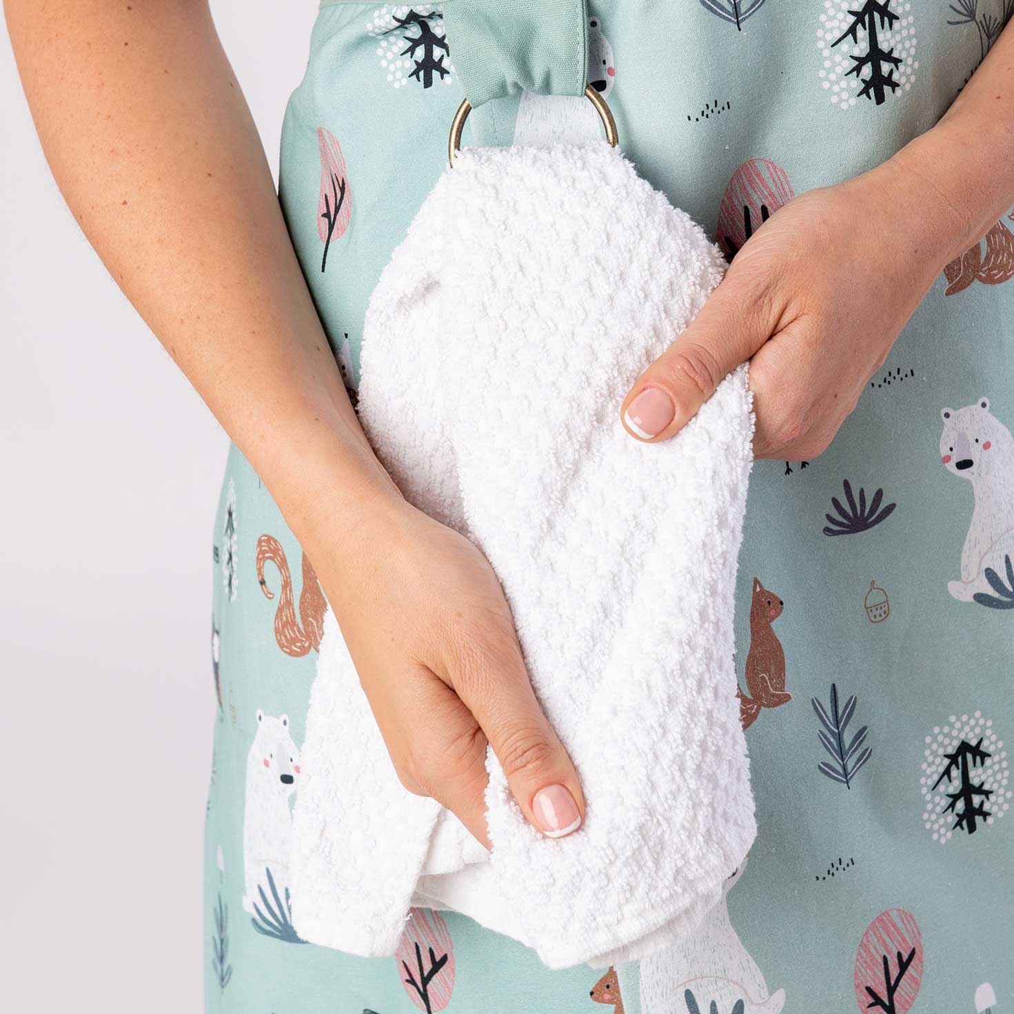 Split leg Pottery Apron - Forest Animal