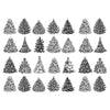 Underglaze Transfer - Holiday Trees, Christmas