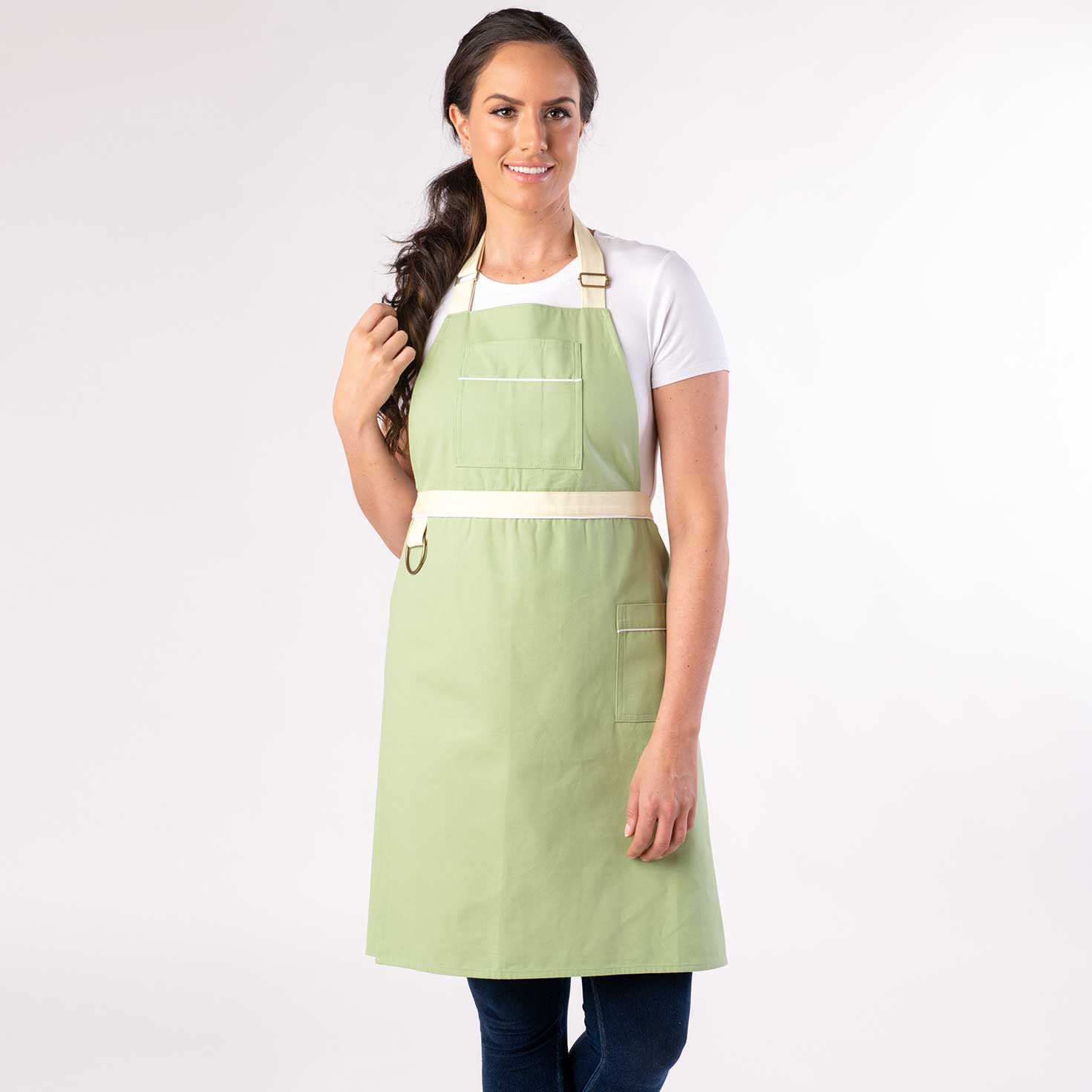 Split leg Pottery Apron - Mint Green