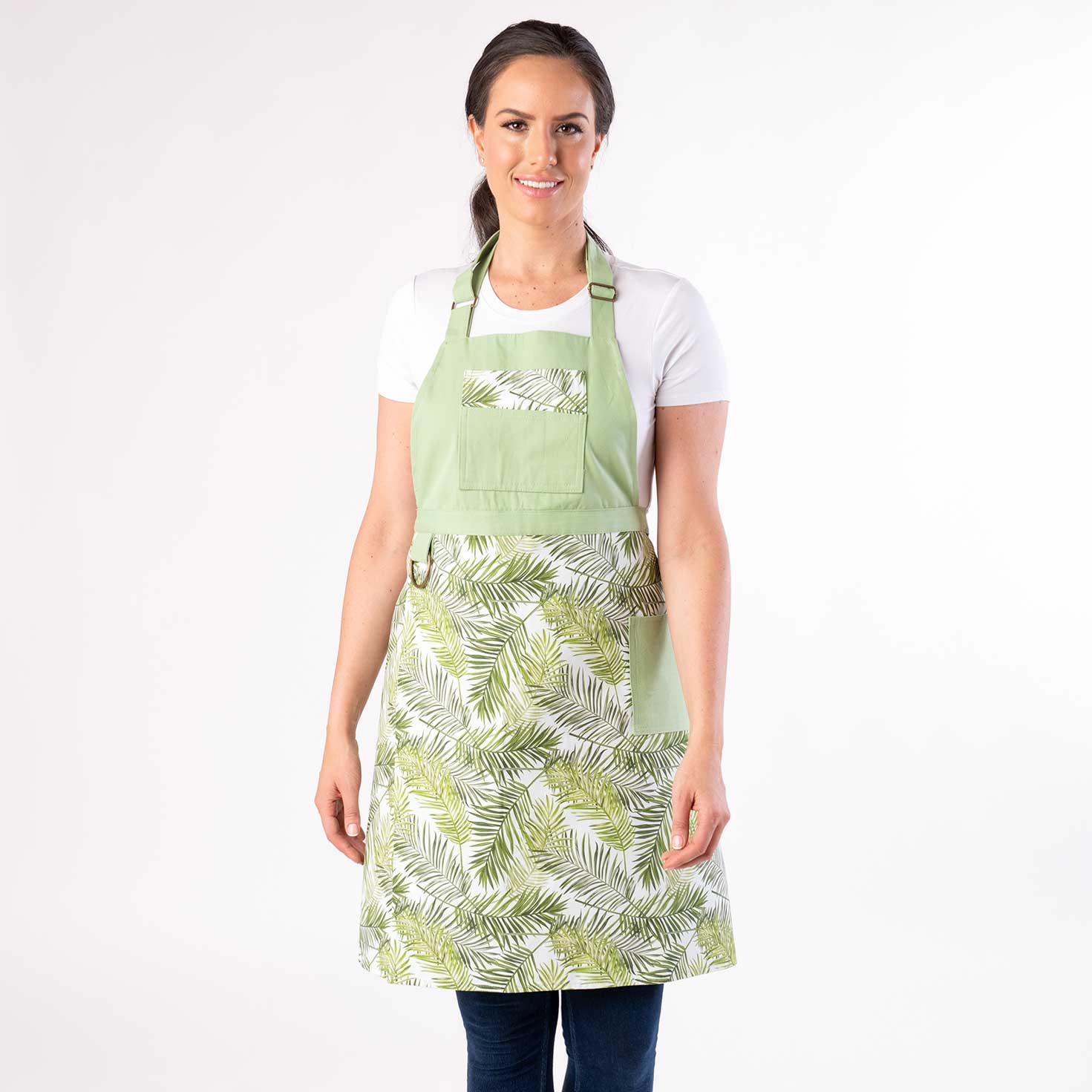Split leg Pottery Apron - Palm Leaf