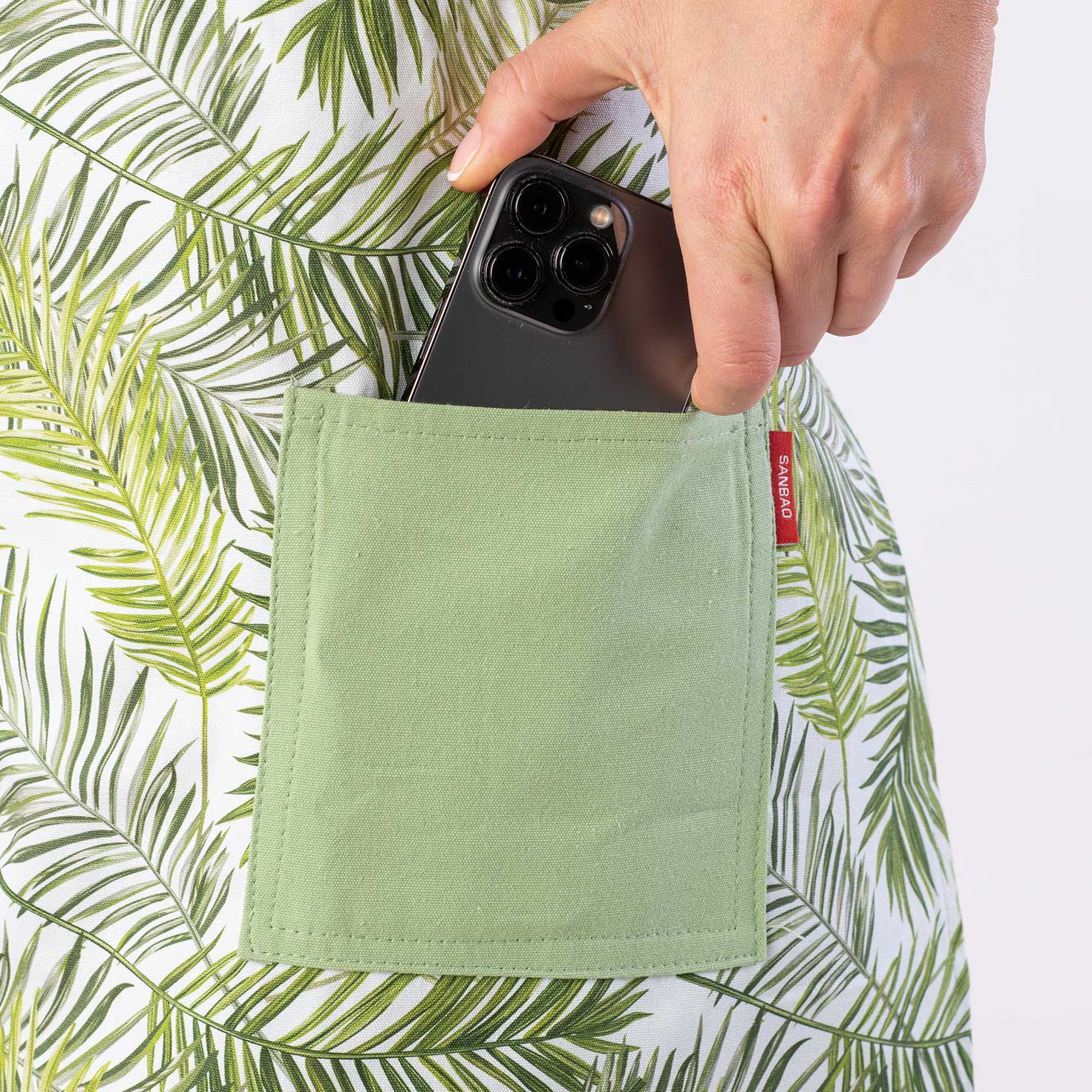 Split leg Pottery Apron - Palm Leaf