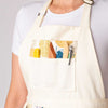 Split leg Pottery Apron - Pastel Leaf