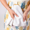 Split leg Pottery Apron - Pastel Leaf