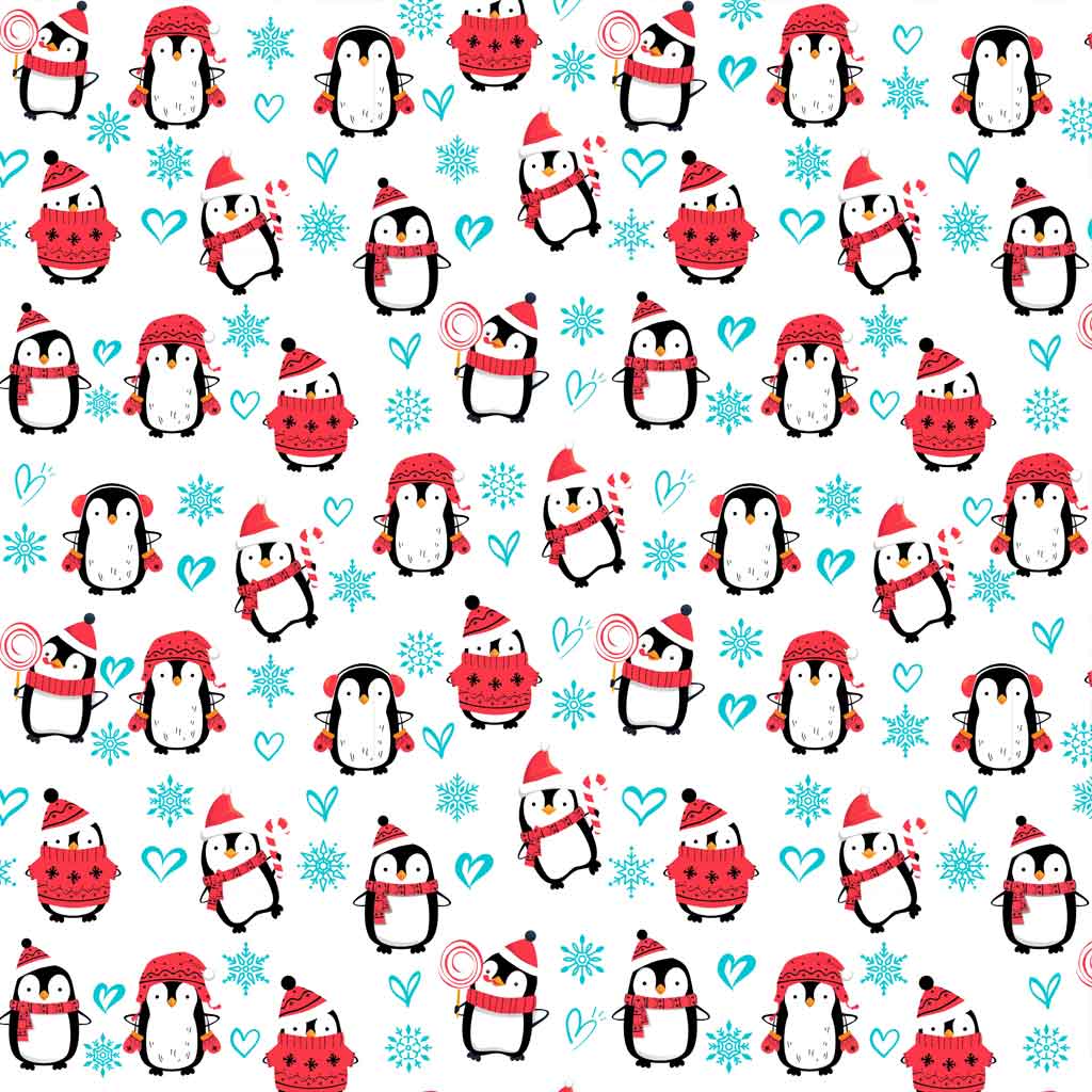 Underglaze Transfer - Penguin, Christmas