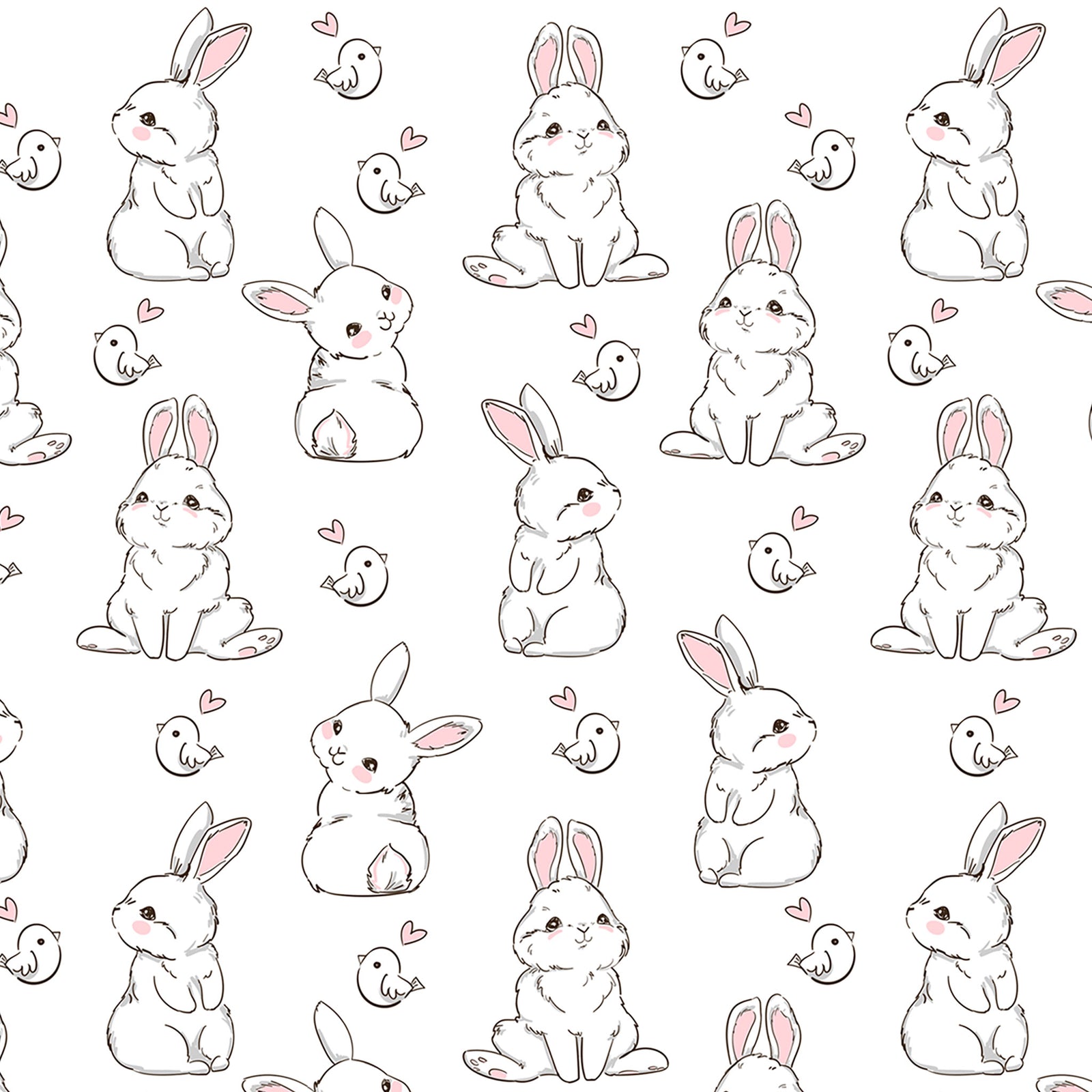 Underglaze Transfer -  Cartoon Rabbit & Chick