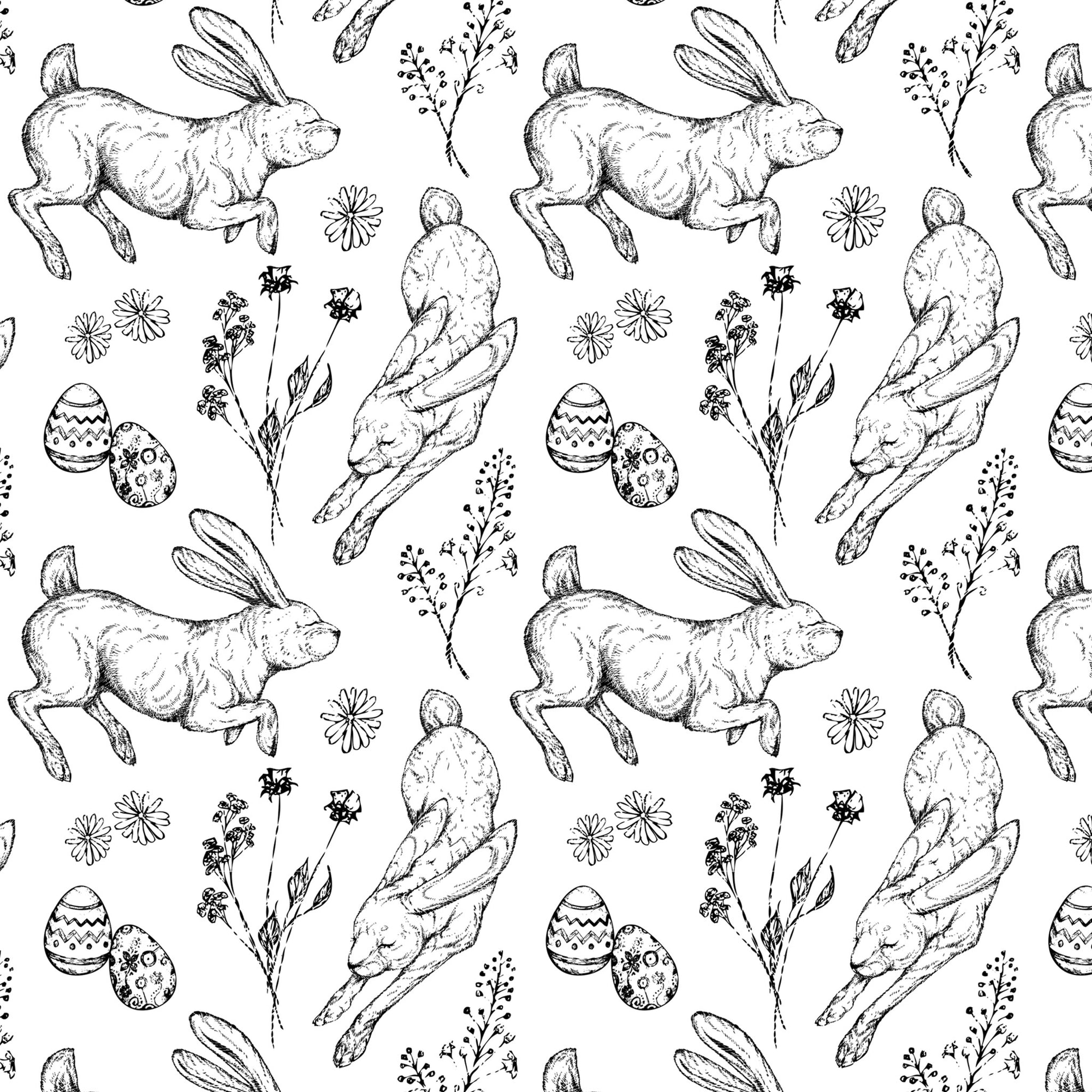 Underglaze Transfer -  Rabbit & Egg