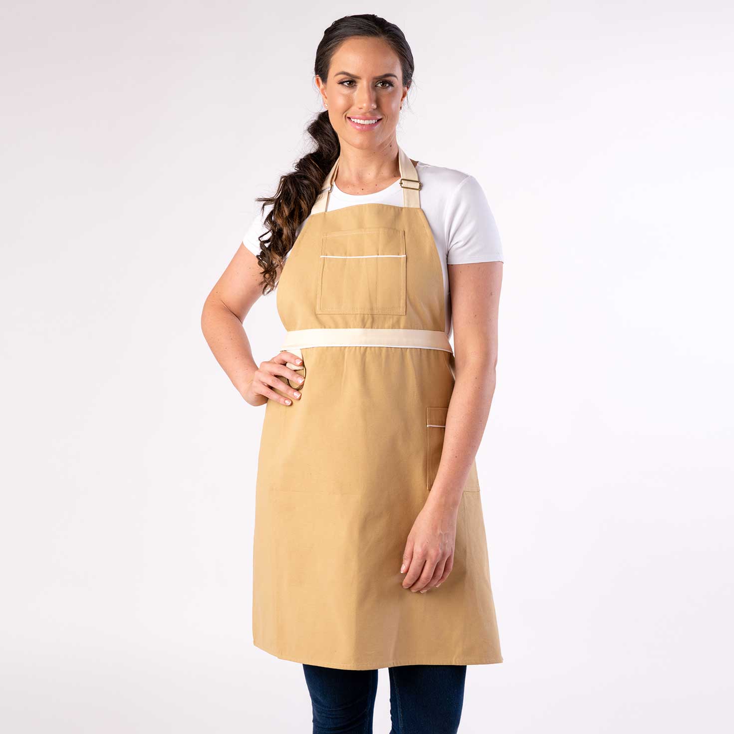 Split leg Pottery Apron - Sand Dune