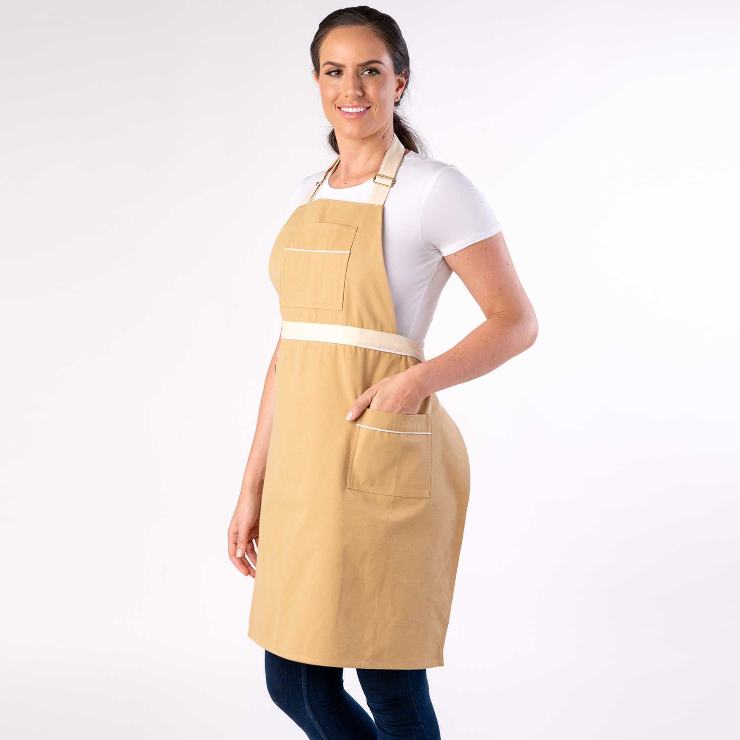 Split leg Pottery Apron - Sand Dune