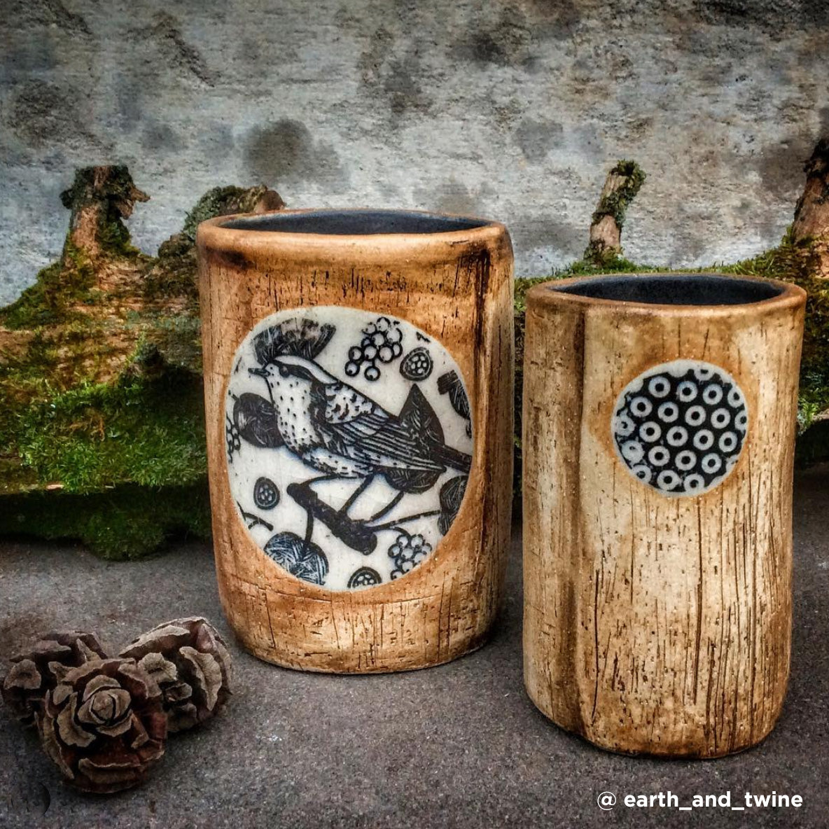 Underglaze Transfer - Birds & Leafs