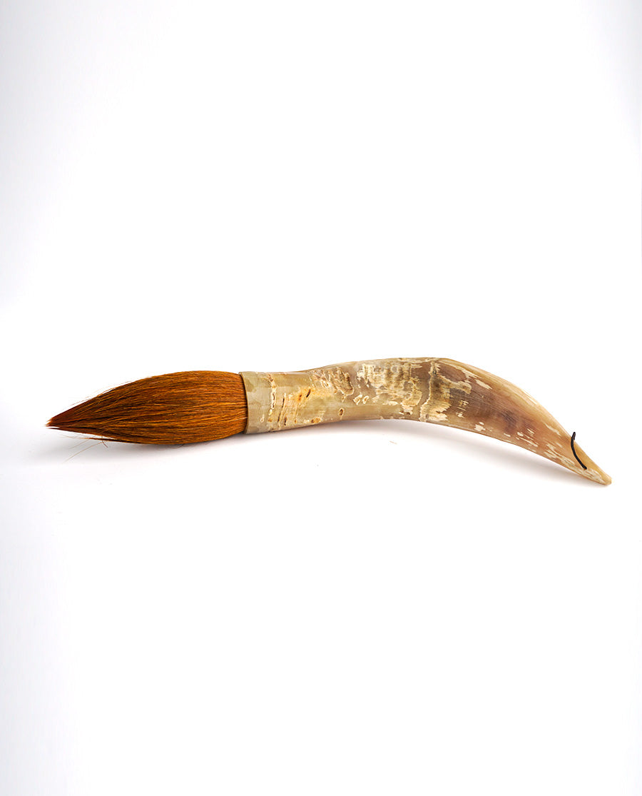 Buffalo horn with camel hair