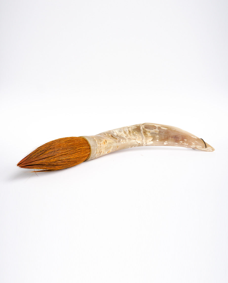 Buffalo horn with camel hair