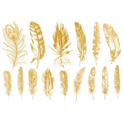 Gold - Feather 02 - Sanbao Studio - ChinaClayArt