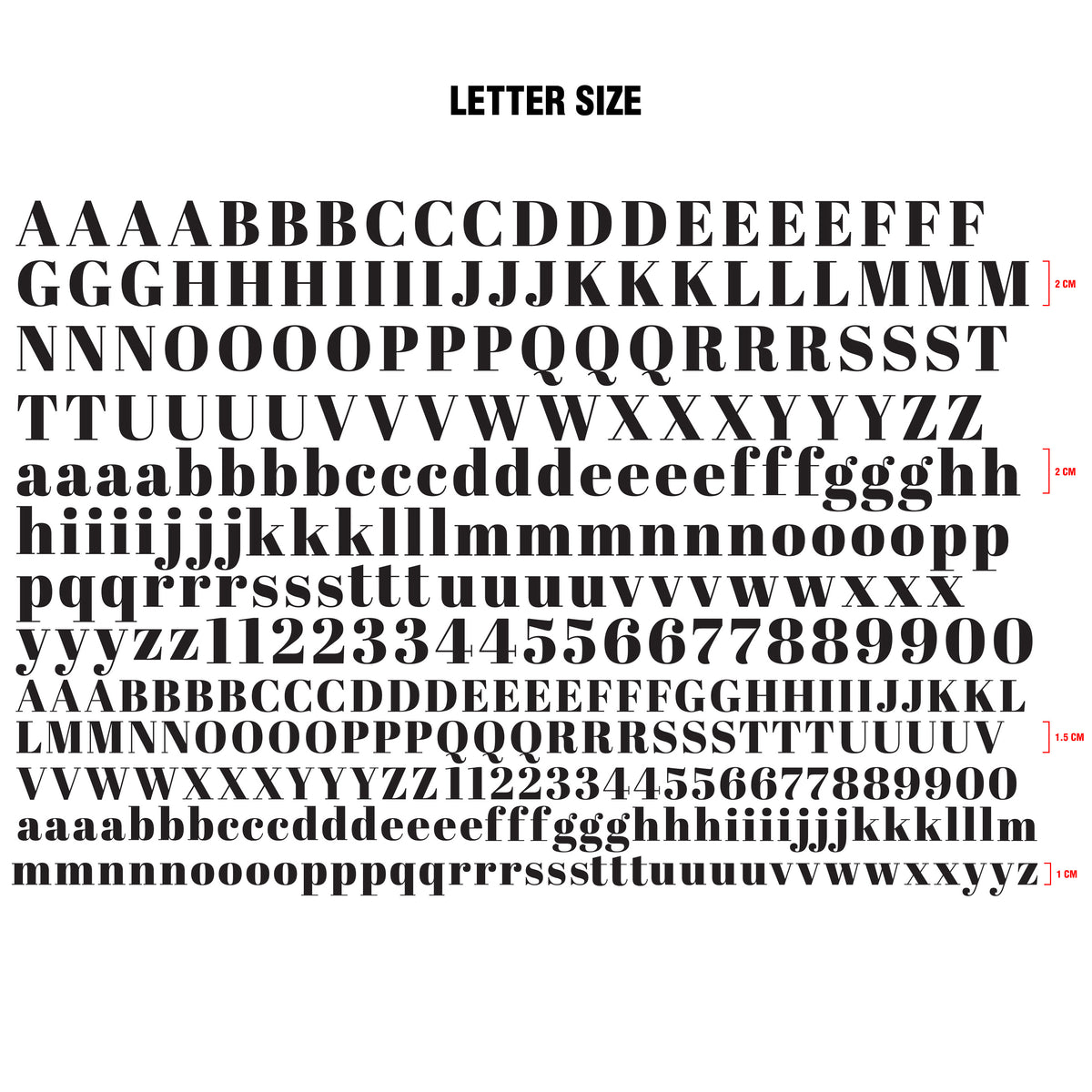 Underglaze Transfer - Font Letter Serif